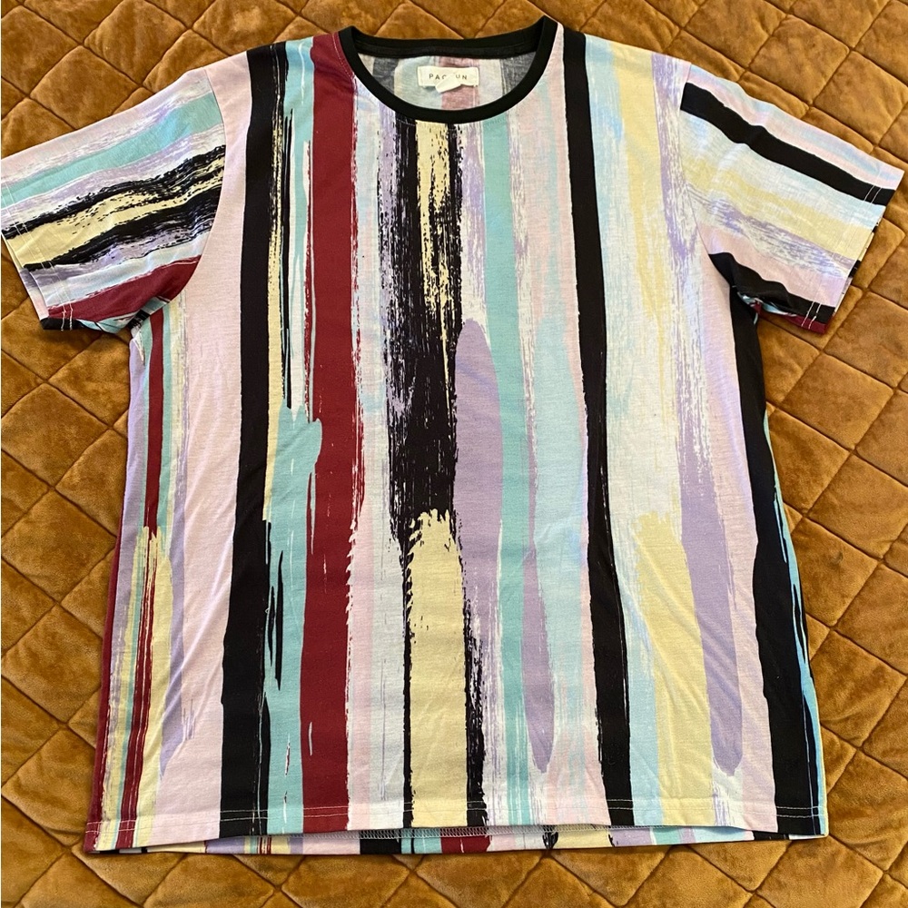 PacSun men’s medium multicolored stripe tshirt